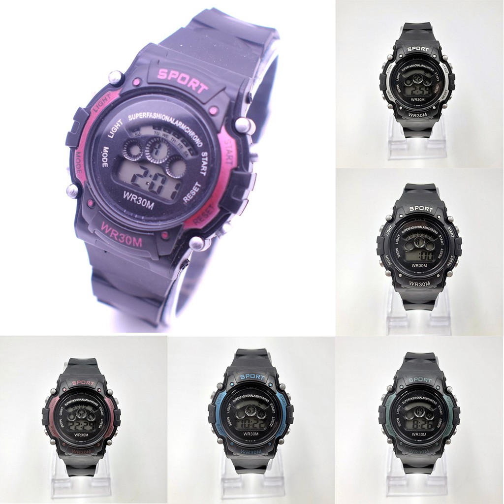 [✅COD] Jam Tangan Digital Sport Watch Aksesoris Fashion Anak Pria Wanita Cewek Cowok Laki laki Perempuan Anti Air Murah Couple Original