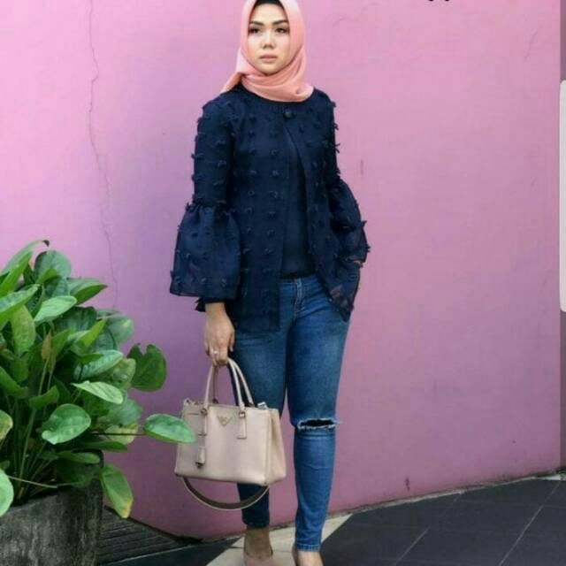 Atasan wanita linen rubiah / blouse linen rubiah /outer linen rubiah