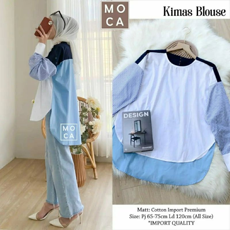 Kimas Blouse, BLOUSE JUMBO WANITA SUPER CANTIK FIT XXL LD 120 BAHAN KATUN IMPORT PREMIUM TERMURAH OOTD KEKINIAN