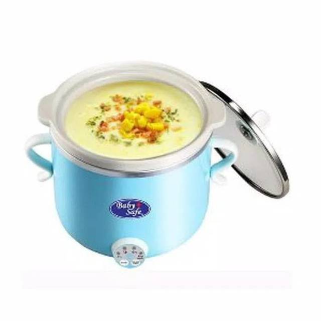 BabySafe Slow Cooker with timer &amp; warmer 0.8L/Alat masak Mpasi-  LB007