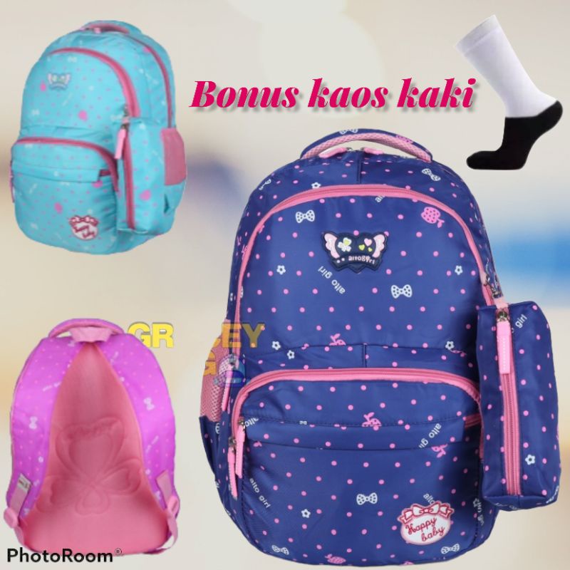 Tas ransel anak perempuan bahan polister tebal halus original Altogirl