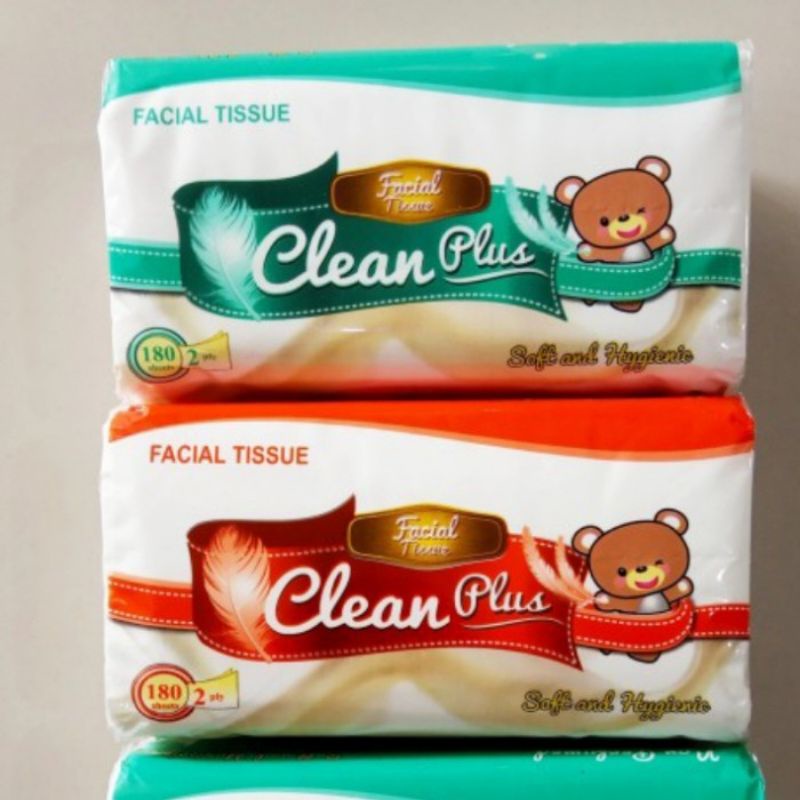 CLEAN PLUS Tissue 180 Sheets Tisu Murah Tekstur Lembut