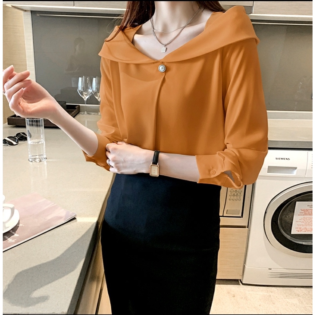 +[HNFK] Blouse Wanita Korea / Blouse Murah / Blouse / Atasan Wanita / Blouse Jorina