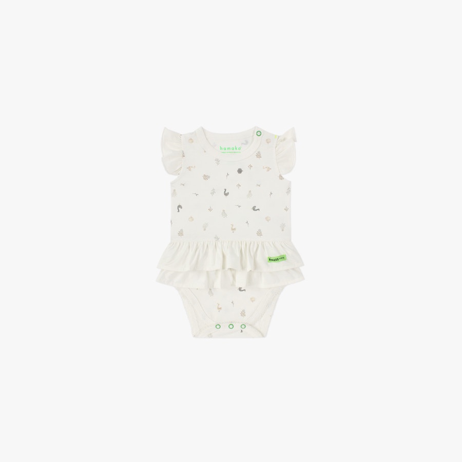 HAMAKO FRILL BODYSUIT Jumper Bayi Perempuan Tencel LUXE