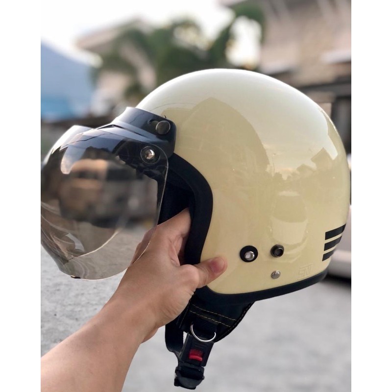 Helm Bogo Dewasa Retro Full Leher Sni