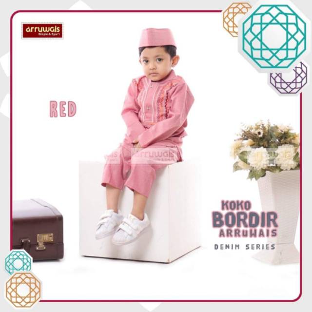 Koko Anak Bordir Denim Arruwais