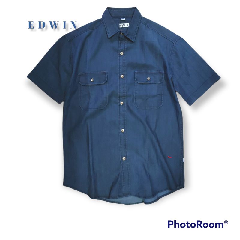 Kemeja jeans EDWIN tangan pendek