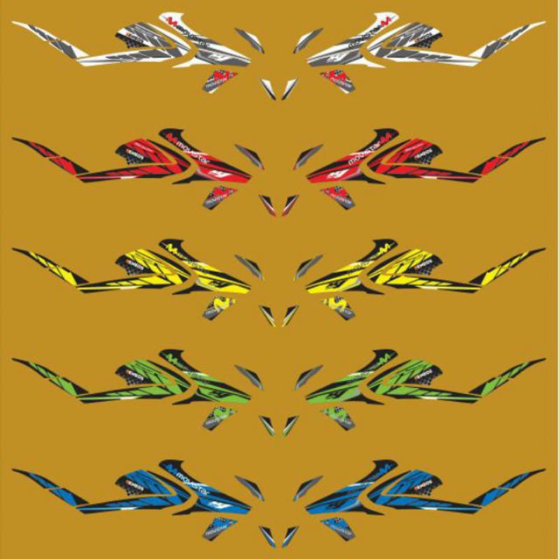 Stiker Striping Variasi ALL New Vixion R Movistar