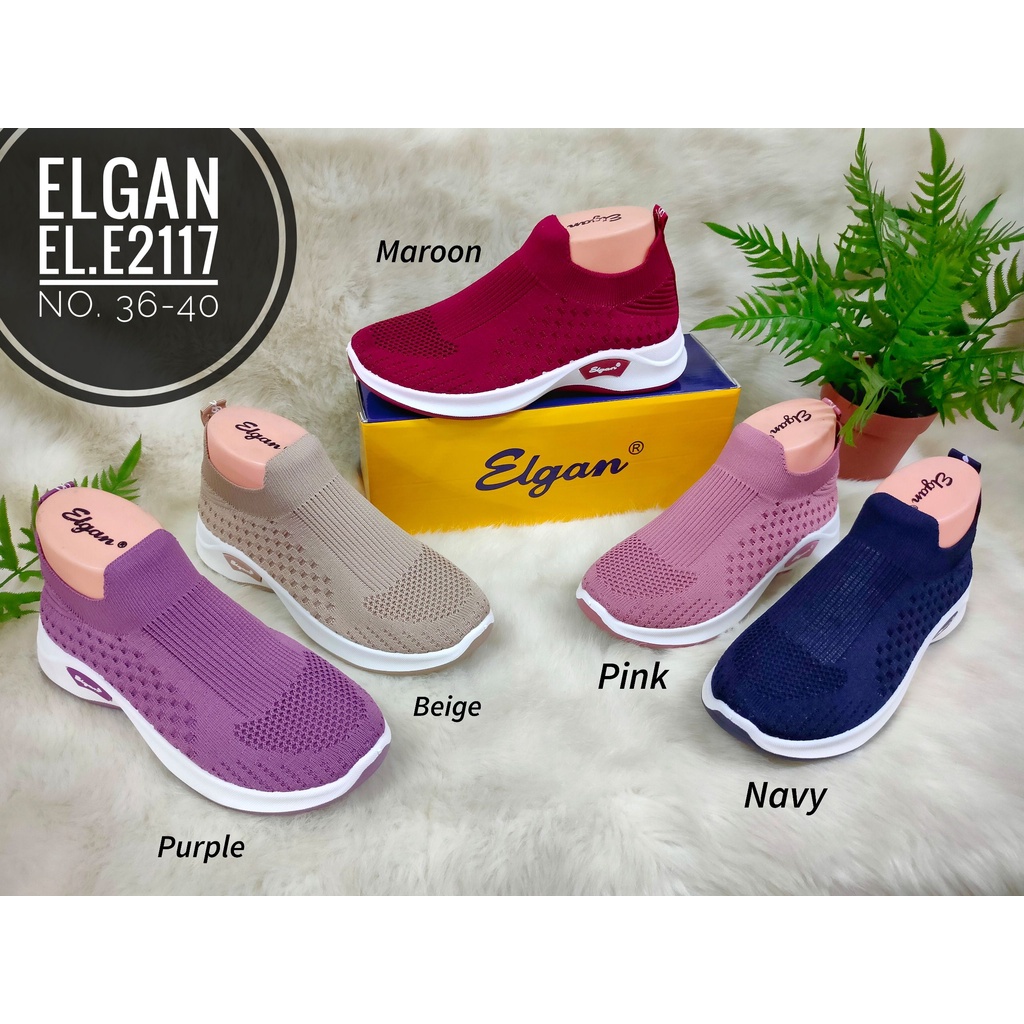 SEPATU SNEAKERS SLIP ON WANITA SEPATU OLAHRAGA KASUAL SPORT SHOES ELGAN