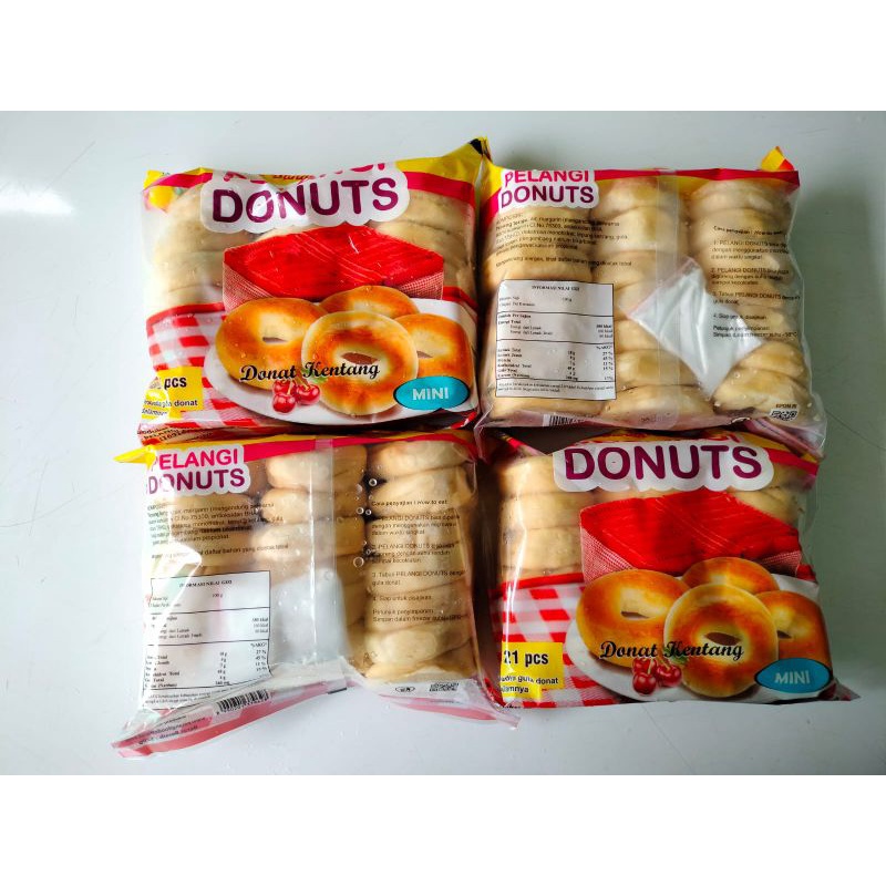 

PELANGI DONUTS MINI ISI 21s / DONAT KENTANG MINI ISI 21s / PELANGI DONAT MINI ISI 21s