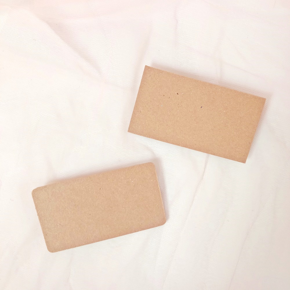 BLANK CARD KRAFT KARTU UCAPAN KOSONG PAPER TEBAL BISA DITULIS ISI 15PCS