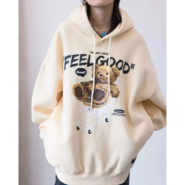 Hoodie Feel Good Polos Basic Remaja Wanita OOTD Casual Daily l Sweter Hodie Unisex