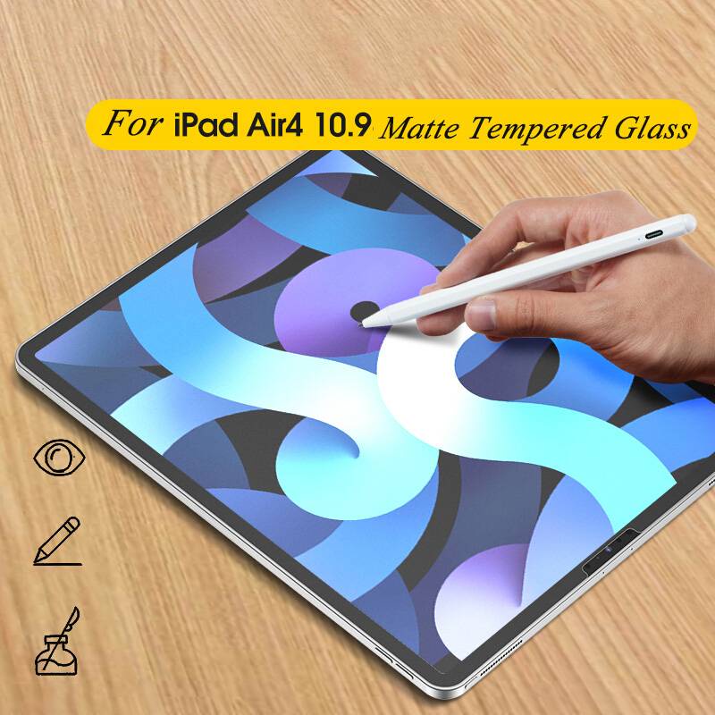 For Apple iPad Pro 11 2018 2020 2021 Mini 1 2 3 4 5 6 7.9 8.3 2.5D Full Cover Matte Frosted Tempered Glass For iPad Air 1 2 3 4 10.5 10.9 iPad 2 3 4 5 6 7 8 9 10.2 2015 2016 2017 2019 Screen Protector Protective Film