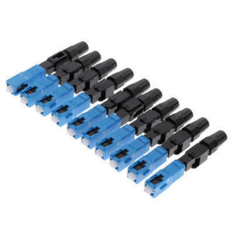 10pcs Fast Connector SC UPC Biru Konektor optic Kabel Dua Core Pigtail FTTH singe mode fiber optik