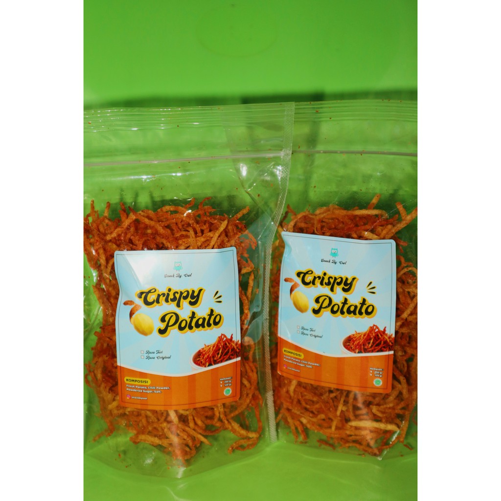 

(OPEN RESELLER DAN GROSIR) Crispy Potato/Kentang Krispi/Kentang Mustofa Kering Pedas
