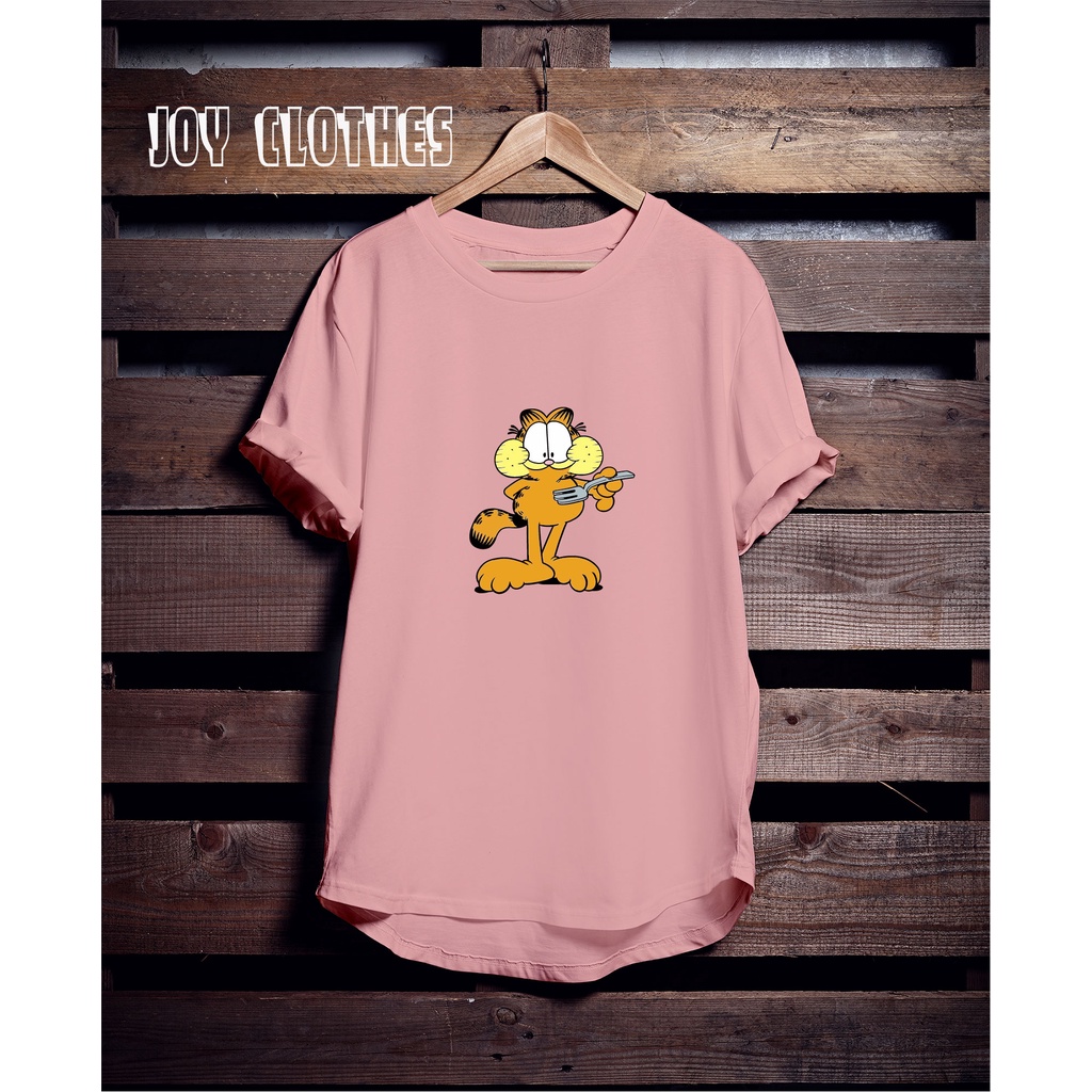 GARFIELD EATING PEACH TSHIRT/ KAOS GARFIELD/ GARFIELD COLLECTION