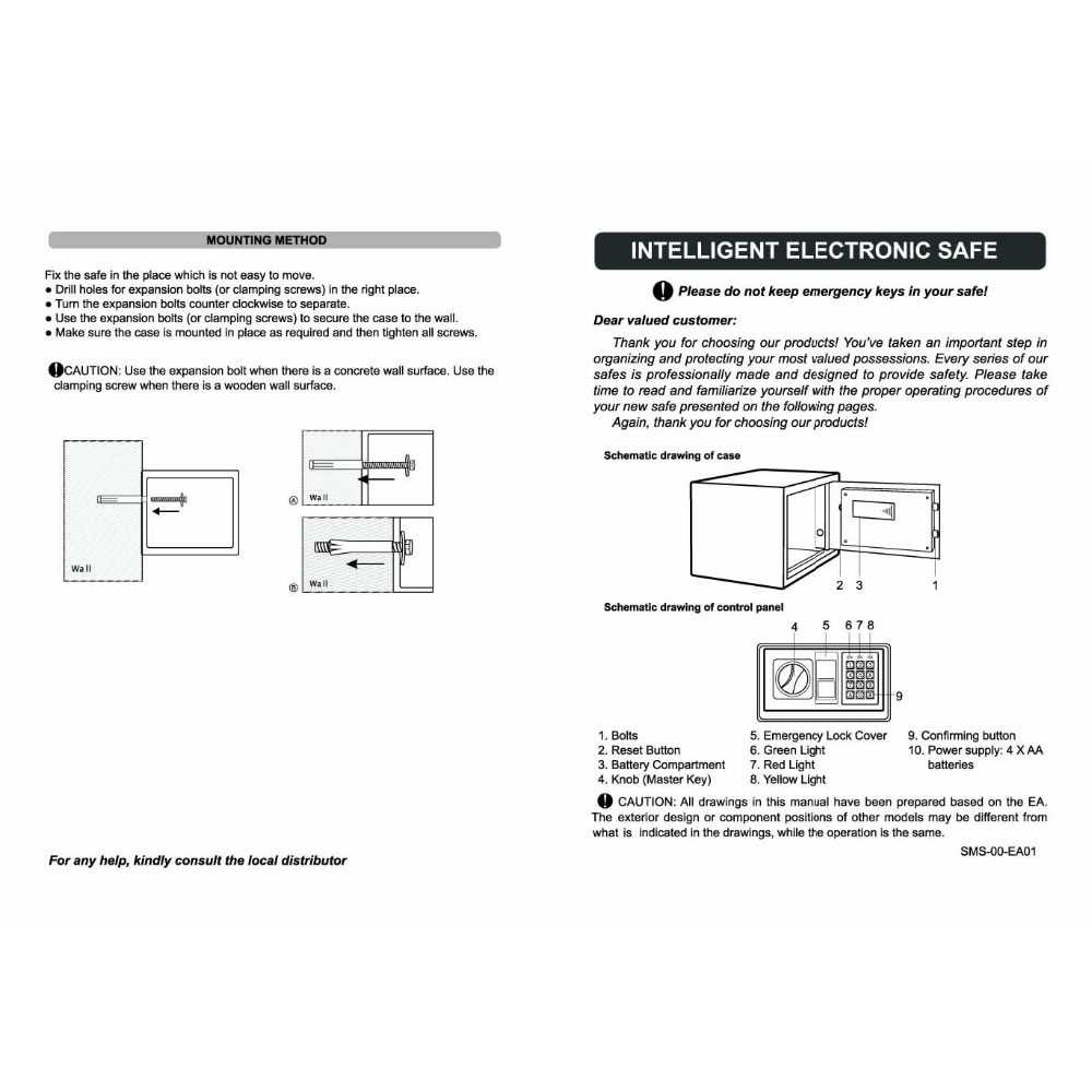 TaffGUARD Brankas Mini Electric Password Safe Deposit Box - EB20