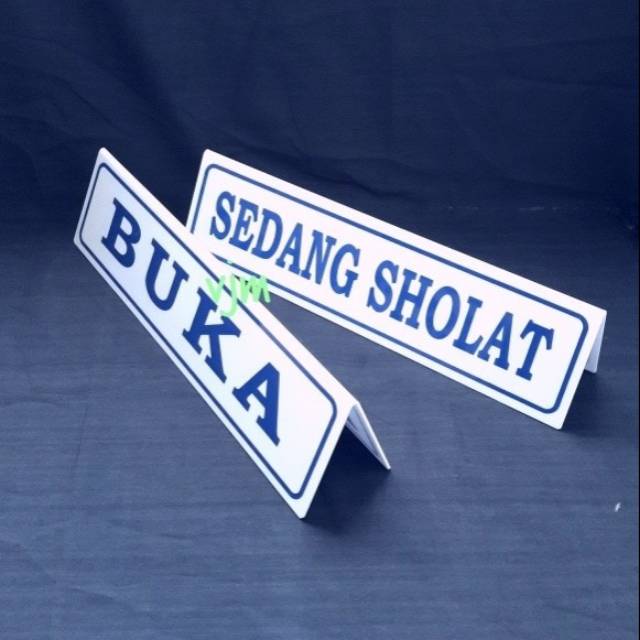 

Acrylic papan meja buka - istirahat , buka - sedang sholat