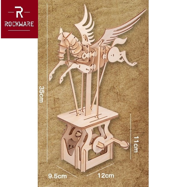 AKN88 - ROCKWARE RW-DIY02 - Creative Wooden Puzzle 3D - Pegasus Model