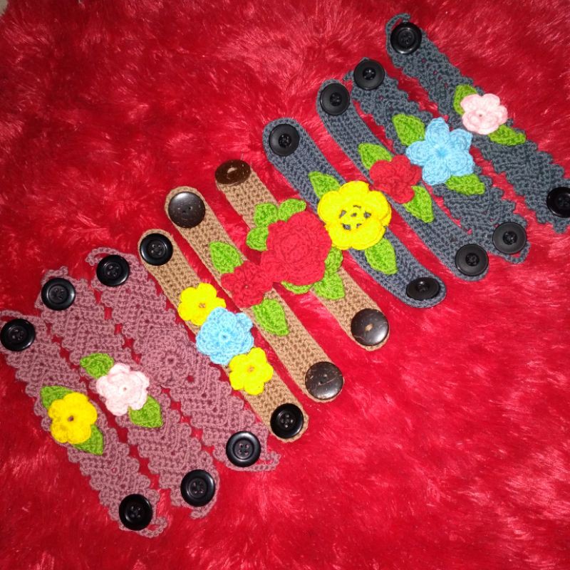 konektor rajut bunga