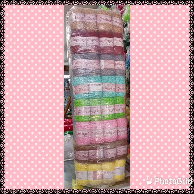 Benang Rajut Polyester Poly Angel Poly Oppo Polos  Berat 100gr Tanpa Varian Tuli Kode di Kolom Pesan