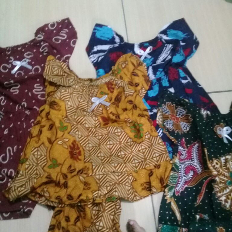 Setelan Anak/baju Tidur/baju Santai/baju Harian Anak/batik Anak/babydoll/stelan Usia 6bulan-2tahunl