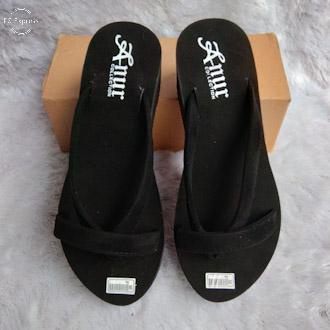 ANUR-SANDAL WANITA WEDGES SPON TERBARU CAPIT PALANG TINGGI 6 CM