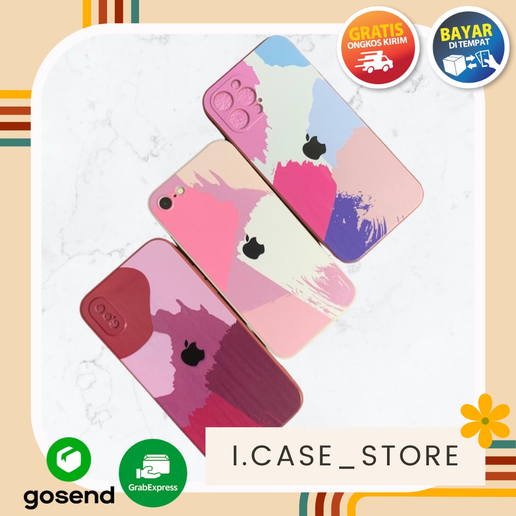 i.case_store ABSTRACK RED COLOR IPHONE CASE  IPHONE AESTHETIC TONE CASE CASING IPHONE 12 PRO MAX 11 PRO XS MAX XR 12 MINI 7+/8+ 7/8-2