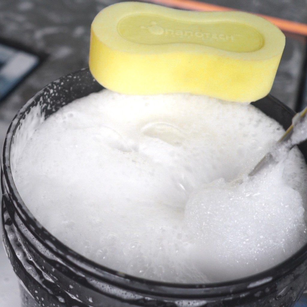 Sponge Cuci Mobil Motor - SOFT FOAM APPLICATOR WASH - nanoTECH PROTECTION - Busa Cuci Mobil Motor - Car Wash and Wax Shampoo - Auto Detailing - Car Wash Shampo Cuci Salju - Spons Cuci Mobil Motor - Shampoo Cuci Salju