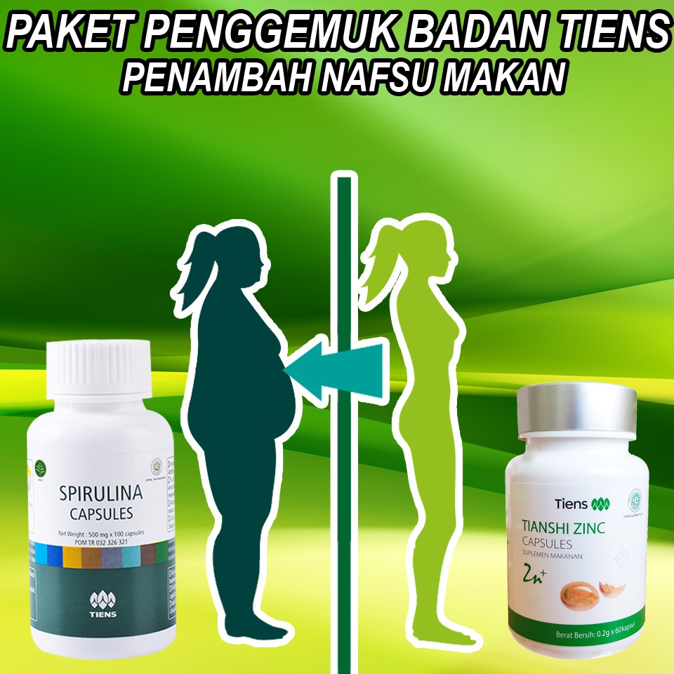 Paket Penggemuk Badan Spirulina Zinc Tiens Tianshi Menggemukkan Badan ProdukTiensID