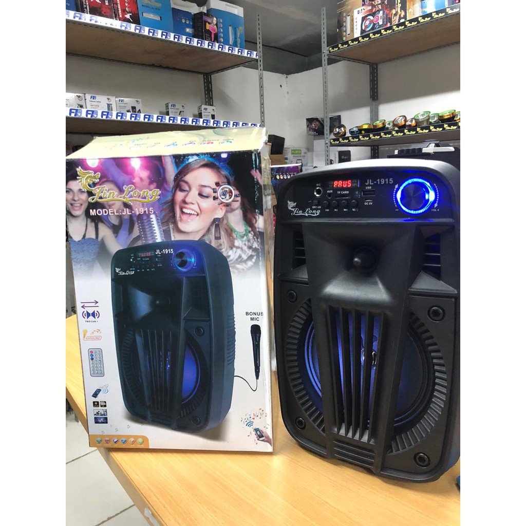 Speaker Bluetooth Karaoke Jin Long JL-1915 - Super Bass Dan Suara Halus