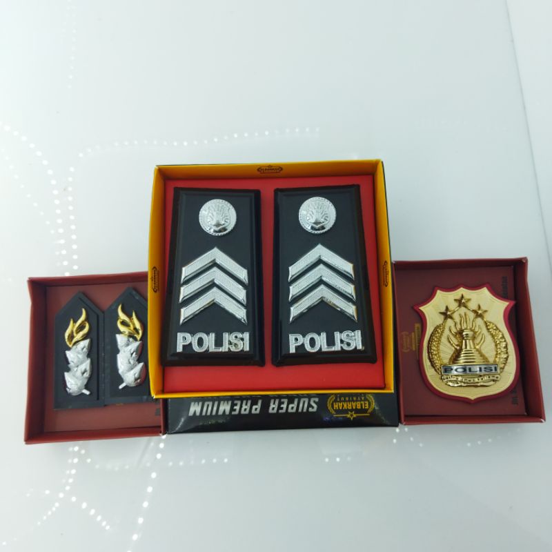 SEPAKET PANGKAT POLRI BRIGADIR FULL AKRILIK DOVE + KEWE