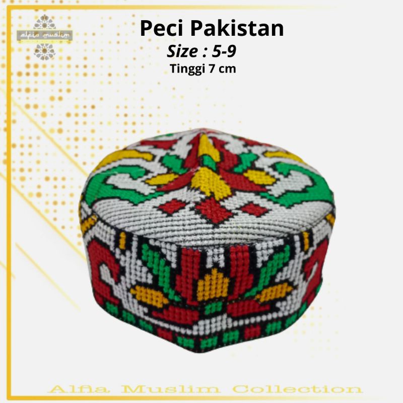 Peci Pakistan/Kopiah Pakistan/Peci Pakistan Full Bordil