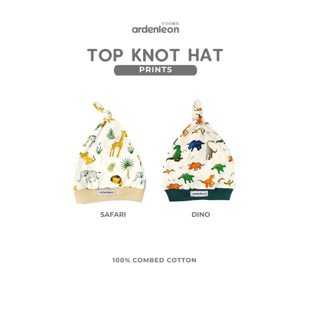 ARDENLEON Top Knot Hat Topi Bayi (Print)