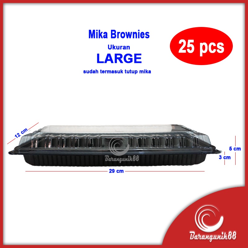 [25 pcs] Mika Brownies Large Lux Food Grade High Quality Kotak Kue Sushi