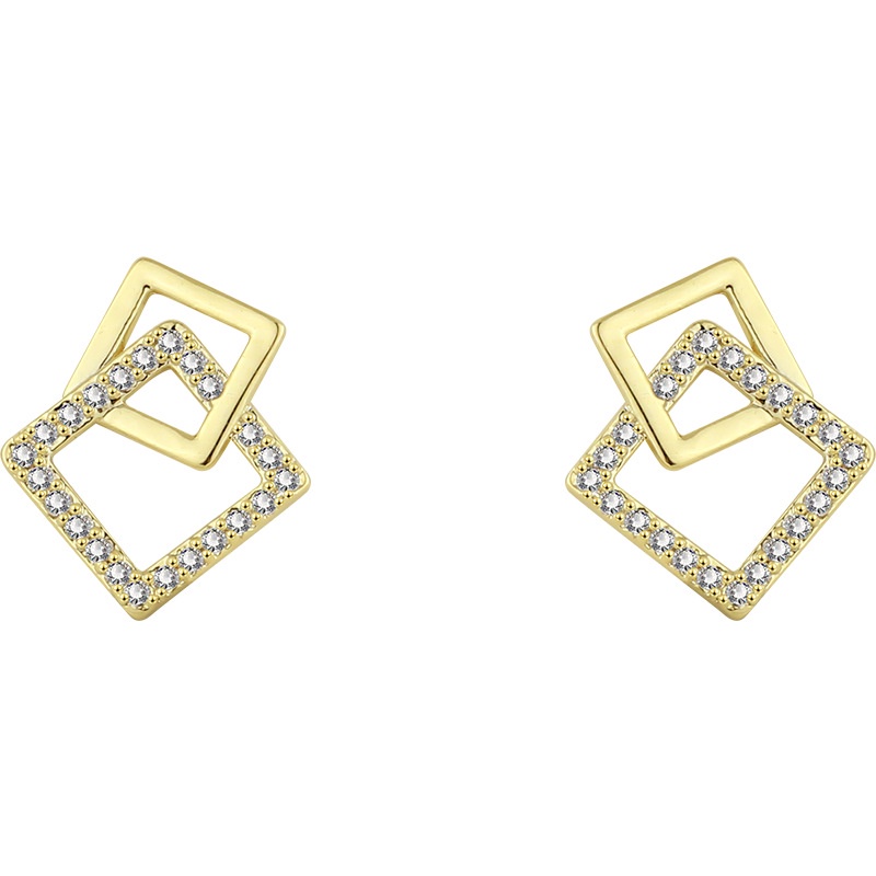 Geometris persegi giwang telinga wanita ins gaya geometris square anting-anting 2021new trendi musim