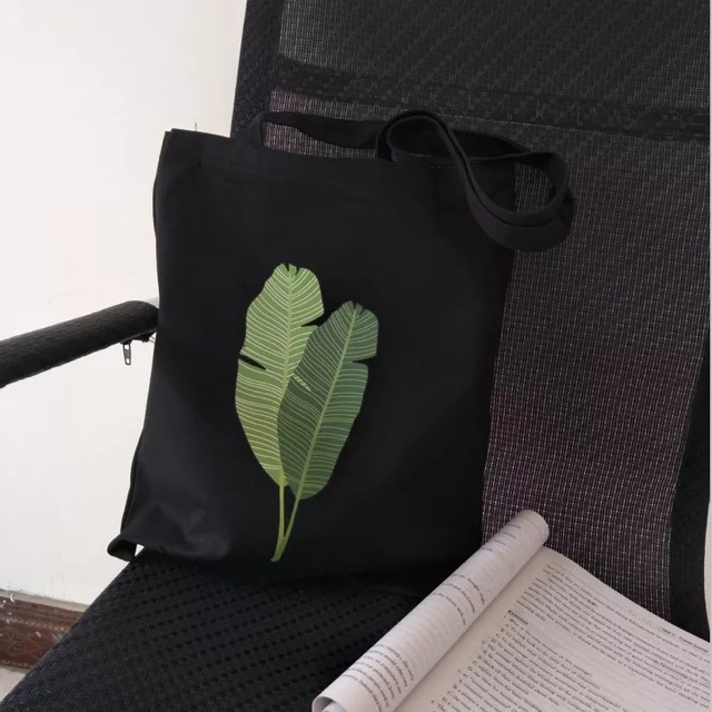 FINOM GINA - Tote Bag Wanita Korean Style Green Leaf