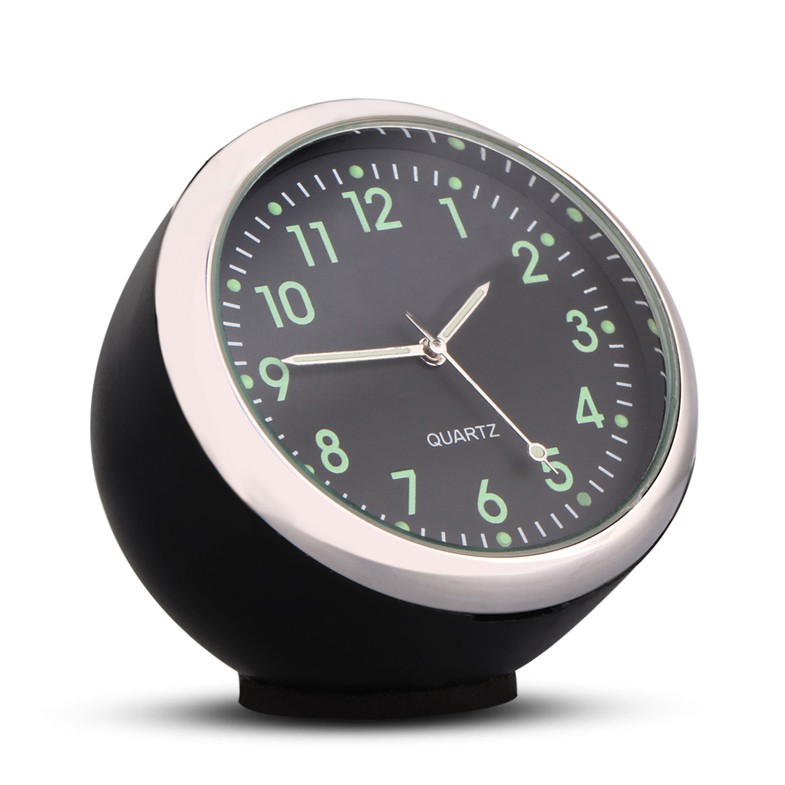 Dekorasi Mobil Jam Mini Quartz Clock Luminous - K01 - OMRSIEBK Black