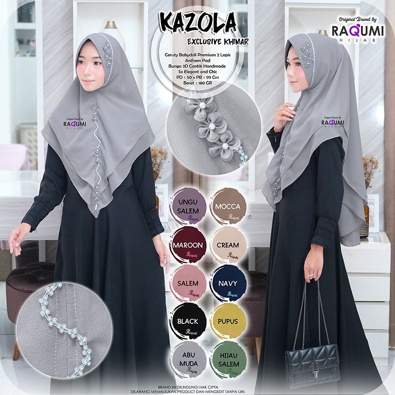 KAZOLA EXCLUSIVE KHIMAR RAQUMI ORIGINAL | KHIMAR RAQUMI | NEW RAQUMI | KHIMAR SALEMPINK