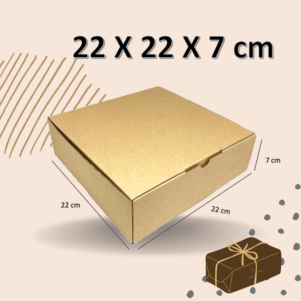 

Kardus 22x22x7 BOX GIFTBOX DIE CUT GROSIR untuk kado / box kue bolu brownies kokoh