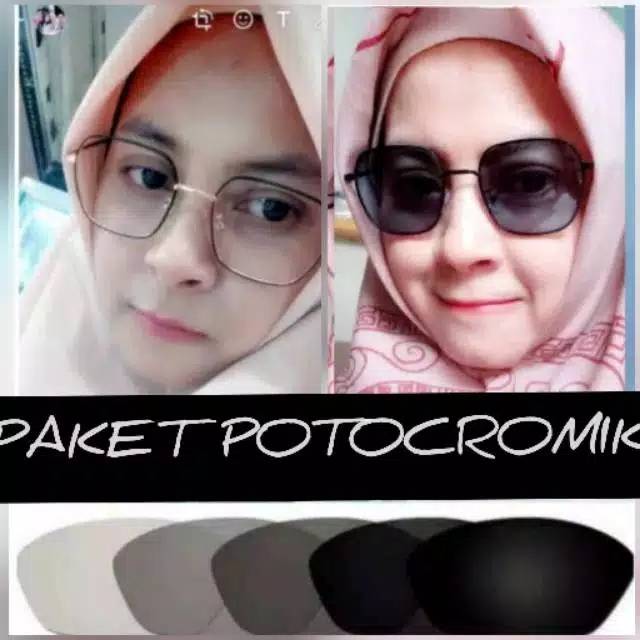 kacamata lensa photocromic antiradiasi boleh juga pilih lensa blueray bisa normal minus plus cilinder tergantung permintaan sampai minus 5 cyl 2 harga masih sama tulis saja pesanan kaka di catatan saat order free box lap cairan  kode 1318 size 52-20-140