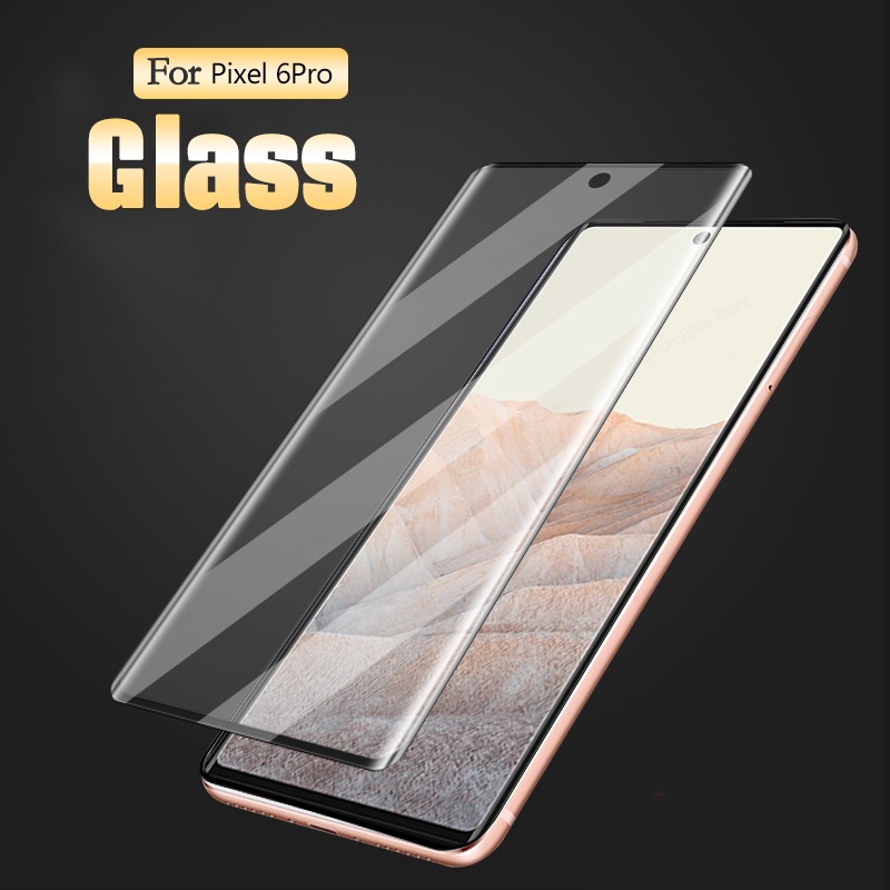 Pelindung Layar Tempered Glass 9H 3d Curved Anti Sidik Jari Untuk Google 6 / Pixel 6 Pro