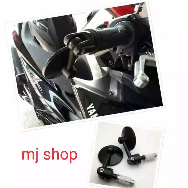 Spion Jalu Bulat Cembung  Spion Bar end Bulat / Spion Jalu Bar End CUCI GUDANG TERMURAH-MJ_MOTORSHOP