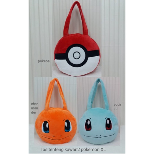 Toysopedia Tas Tenteng Pokeball XL/Tas Go Pokemon/Tas Karakter/tote bag/Tas Wanita/Tas Dewasa