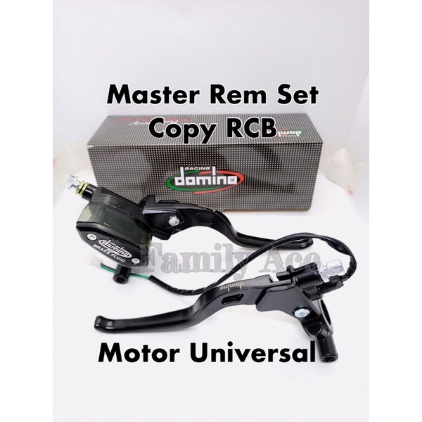 Master Rem Domino Tabung Oval Replika RCB Handle Rem Kopling Copy RCB 1 Set Kiri Kanan Motor Universal