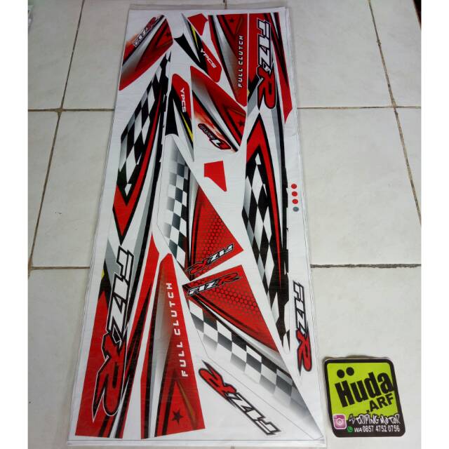 striping/lis/sticker variasi FIZR merah & hitam