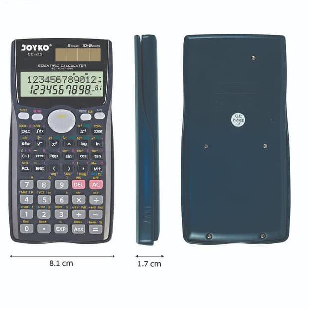 

♘ Calculator Scientific JOYKO CC-25 / Kalkulator Ilmiah / Hitam ○