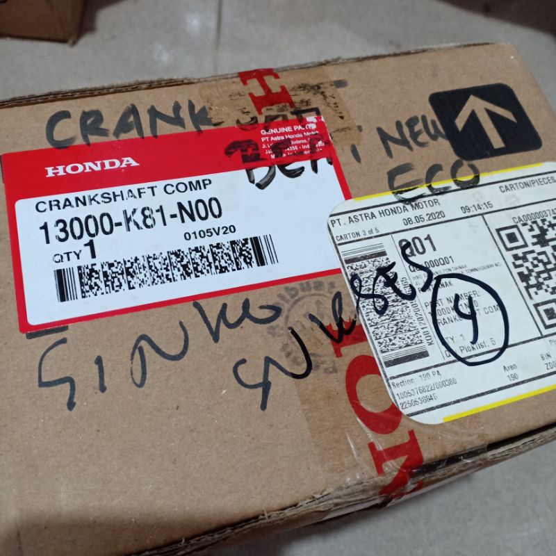 13000-K81-N00 CRANKSHAFT BEAT POP ESP, SPORTY ESP, SCOOPY ESP