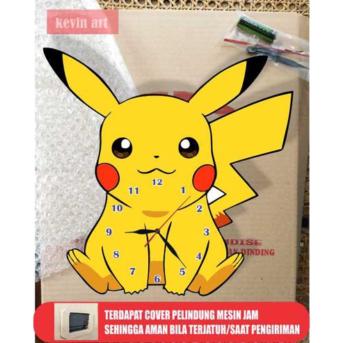 Jam Dinding Unik Minimalis Karakter Pokemon Pikachu Animasi Anak Lucu Keren Custom Besar 3d Dekorasi Dinding Murah Tempel Tembok Nyala Hiasan Dinding Kamar Tidur Aesthetic Modern Mewah Koleksi Pernak Pernik Hadiah Kado Ulang Tahun Murah Kevinart Terlaris