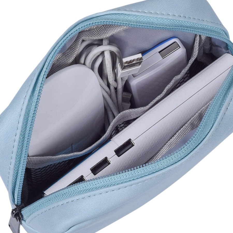 Tempat Tas Dompet/Pouch Adaptor Laptop - Blue